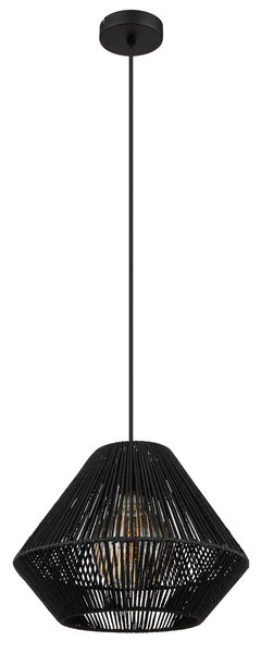 Globo Houdini E27 Hängeleuchte 15W Schwarz Matt, Metall Ø35cm 15694HB