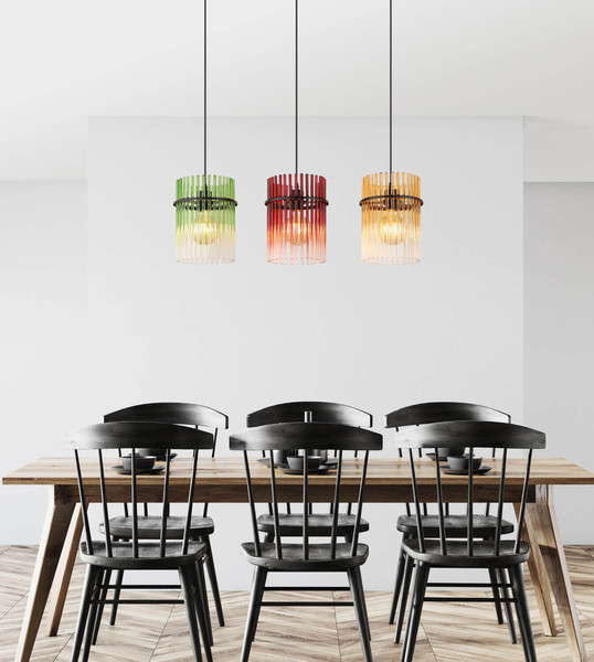 Globo Gorley E27 Hängeleuchte 3-fach 60W Schwarz Matt, Metall Ø20cm 15698-3HMM