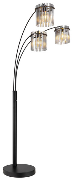 Globo Gorley E27 Stehleuchte 3-fach 60W Schwarz Matt, Metall Ø20cm 15698-3S