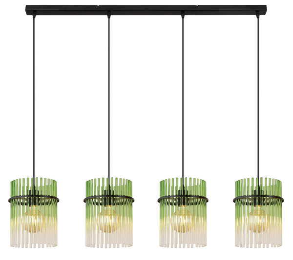 Globo Gorley E27 Hängeleuchte 4-fach 60W Schwarz Matt, Metall Ø20cm 15698-4HG