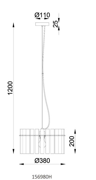 Globo Pendelleuchte Gorley II E27 Schwarz matt rauchfarben Metall Glasstäbe Ø38cm
