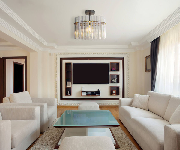 Globo Gorley E27 Deckenleuchte 60W Schwarz Matt, Metall 34cm 15698D2