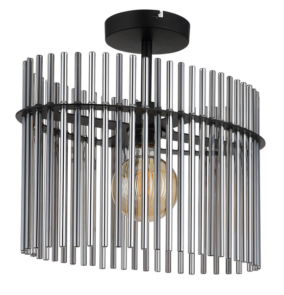 Globo Gorley E27 Deckenleuchte 60W Schwarz Matt, Metall 34cm 15698D2