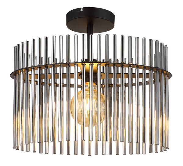 Globo Gorley E27 Deckenleuchte 60W Schwarz Matt, Metall 34cm 15698D2