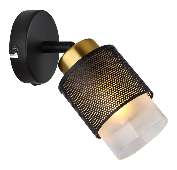 Globo Olga E27 Strahler 40W Schwarz Matt, Metall Ø8cm 15709-1