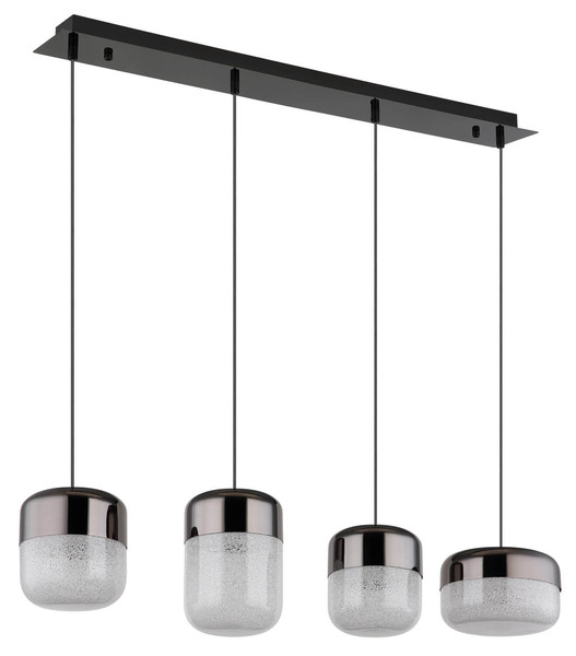 Globo Cristallica LED Hängeleuchte 40W Warmweiß Graphit Matt, Metall 150cm 15721-4