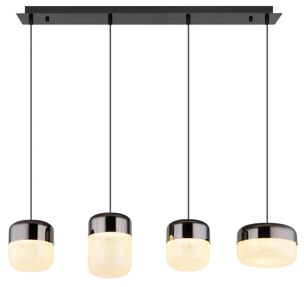 Globo Cristallica LED Hängeleuchte 40W Warmweiß Graphit Matt, Metall 150cm 15721-4