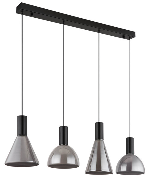 Globo Labora LED Hängeleuchte 29W Warmweiß Schwarz Matt, Metall 150cm 15741-4