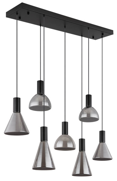 Globo Labora LED Hängeleuchte 51W Warmweiß Schwarz Matt, Metall 150cm 15741-7