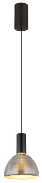 Globo Labora LED Hängeleuchte 8W Warmweiß Schwarz Matt, Metall Ø17cm 15741H1