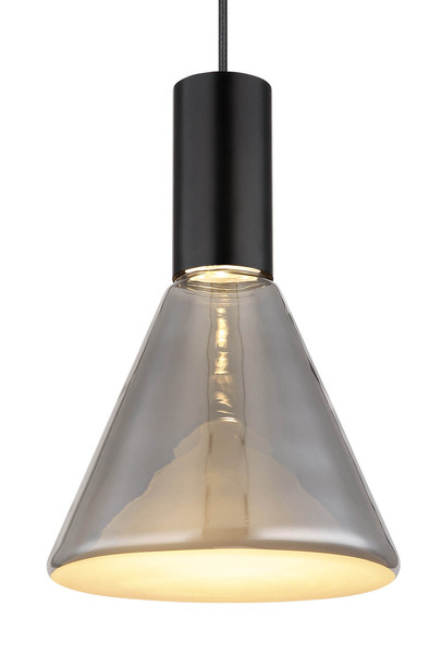 Globo Labora LED Hängeleuchte 8W Warmweiß Schwarz Matt, Metall Ø17cm 15741H