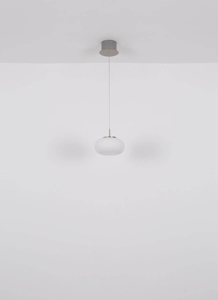 Globo LED Pendelleuchte Quintara 24W warmweiss Nickel matt Metall Glas 150x110cm