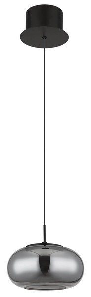 Globo Quintara LED Hängeleuchte 6W Warmweiß Schwarz Matt, Metall Ø20cm 15744H