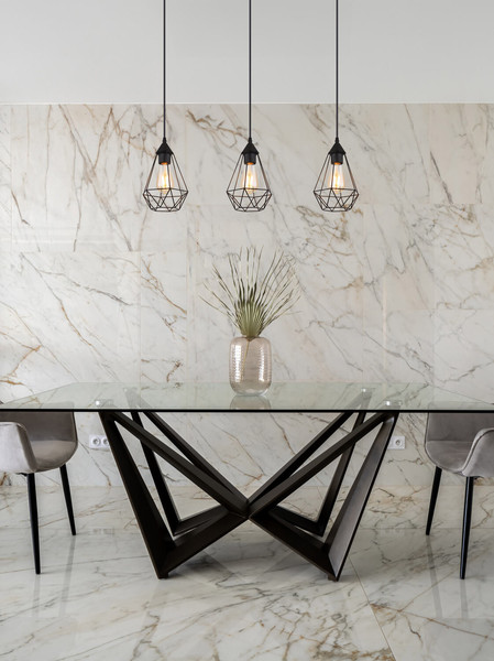 Globo Zachary E27 Hängeleuchte 3-fach 60W Schwarz Matt, Metall Ø17cm 15745-3H