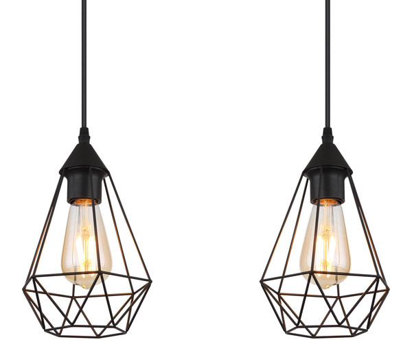 Globo Zachary E27 Hängeleuchte 3-fach 60W Schwarz Matt, Metall Ø17cm 15745-3H