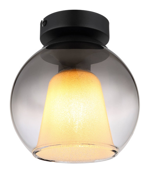 Globo Barry E27 Deckenleuchte 40W Schwarz Matt, Metall Ø18cm 15749D