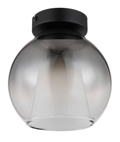 Globo Barry E27 Deckenleuchte 40W Schwarz Matt, Metall Ø18cm 15749D