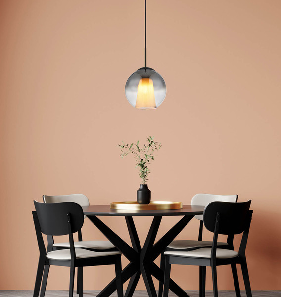 Globo Barry E27 Hängeleuchte 40W Schwarz Matt, Metall Ø25cm 15749H1