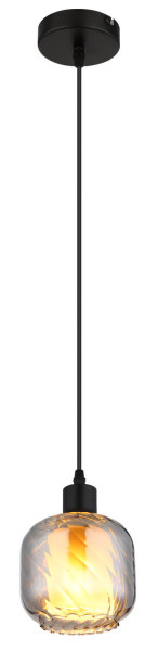 Globo Xia E27 Hängeleuchte 25W Schwarz Matt, Metall Ø14cm 15754H