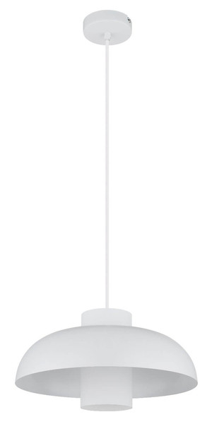 Globo Pendelleuchte Lowe E27 Weiß matt Metall Ø38cm