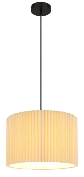 Globo Page E27 Hängeleuchte 40W Schwarz Matt, Metall Ø38cm 15757H