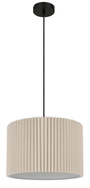 Globo Page E27 Hängeleuchte 40W Schwarz Matt, Metall Ø38cm 15757H