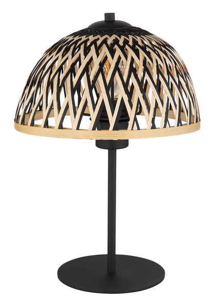 Globo Colly E27 Tischleuchte 15W Schwarz Matt, Metall Ø25cm 15767T