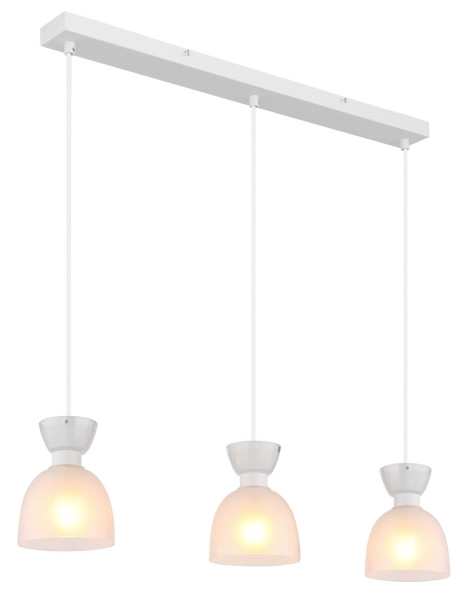 Globo Massey E14 Hängeleuchte 3-fach 40W Weiß Matt, Metall Ø13cm 15769W-3