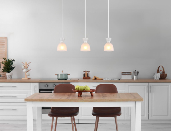 Globo Massey E14 Hängeleuchte 3-fach 40W Weiß Matt, Metall Ø13cm 15769W-3