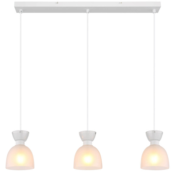 Globo Massey E14 Hängeleuchte 3-fach 40W Weiß Matt, Metall Ø13cm 15769W-3