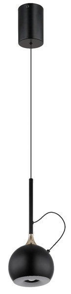 Globo LED Pendelleuchte Donovan 10W warmweiss Schwarz matt goldfarben Metall Ø12cm