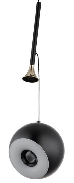 Globo LED Pendelleuchte Donovan 10W warmweiss Schwarz matt goldfarben Metall Ø12cm