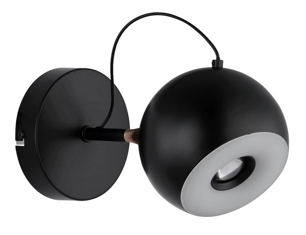 Globo LED Wandleuchte Donovan 10W warmweiss Schwarz matt goldfarben Metall Ø12cm