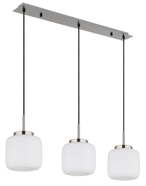 Globo Kladora E27 Hängeleuchte 3-fach 10W Nickel Matt, Metall Ø20cm 15772-3H