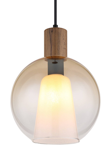 Globo Barry I E27 Hängeleuchte 40W Schwarz Matt, Metall Ø25cm 15773H