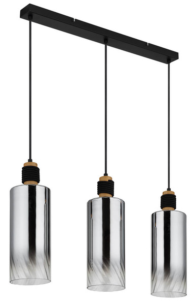 Globo Osborne E27 Hängeleuchte 3-fach 40W Schwarz Matt, Metall Ø12cm 15777-3H