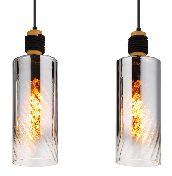 Globo Osborne E27 Hängeleuchte 3-fach 40W Schwarz Matt, Metall Ø12cm 15777-3H