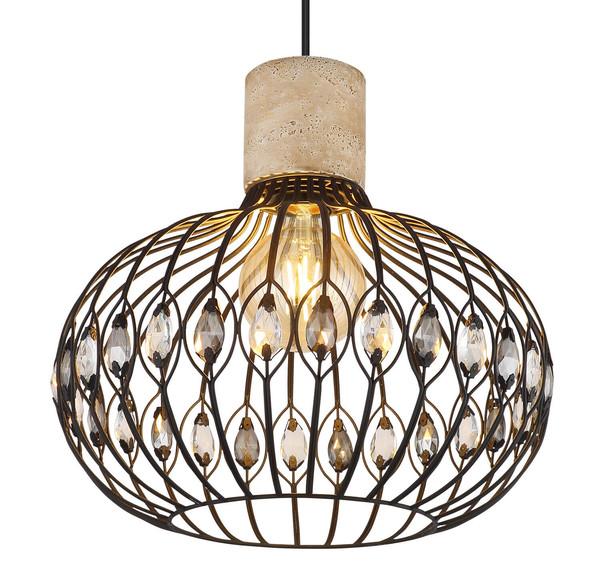 Globo Dorthy E27 Hängeleuchte 40W Schwarz Matt, Metall Ø38cm 15778H