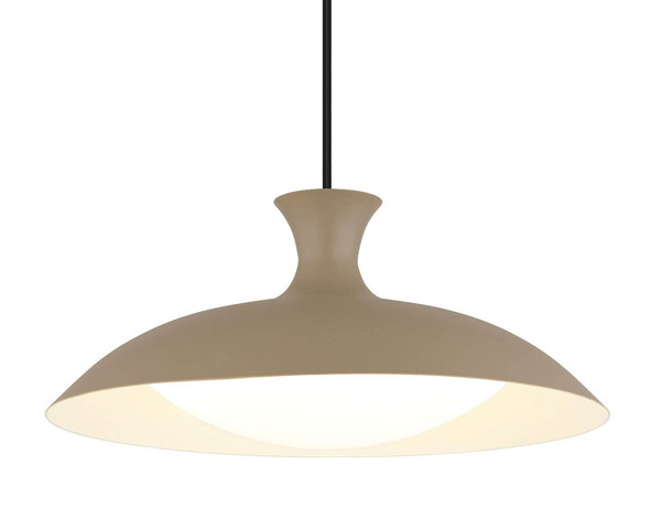 Globo LED Pendelleuchte Rocha 18W CCT warm-/neutral-/tageslichtweiss Sandfarben matt Metall Ø40cm