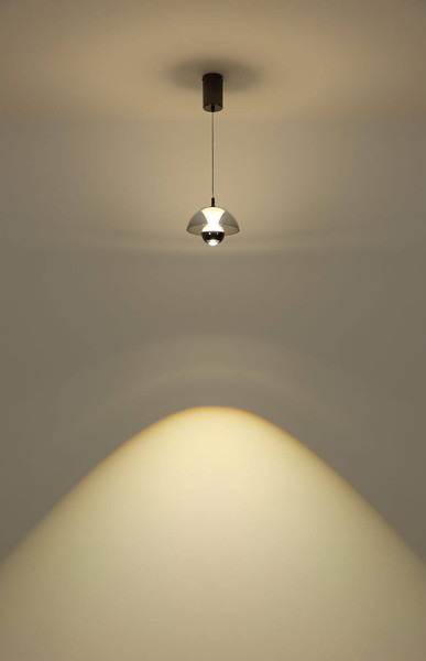 Globo LED Pendelleuchte Bernie 7W dimmbar Bewegungsmelder CCT warm-/neutral-/tageslichtweiss Schwarz-chrom rauchfarben Metall Ø18cm