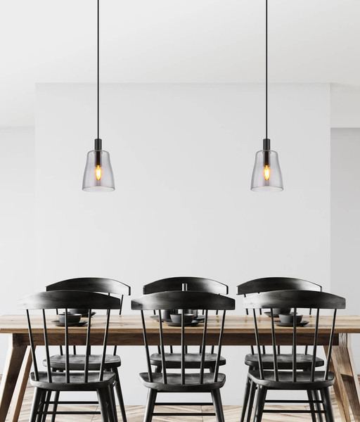 Globo Garri E14 Hängeleuchte 40W Schwarz Matt, Metall Ø14,5cm 15789H1B