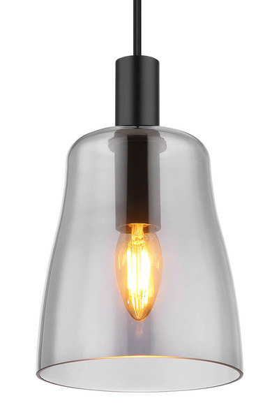 Globo Garri E14 Hängeleuchte 40W Schwarz Matt, Metall Ø14,5cm 15789H1B