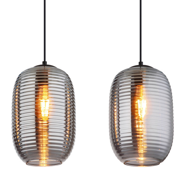 Globo Jefrey E27 Hängeleuchte 4-fach 40W Schwarz Matt, Metall Ø20cm 15794-4H