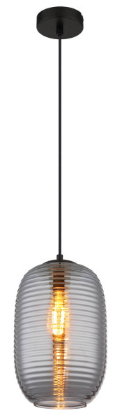 Globo Jefrey E27 Hängeleuchte 40W Schwarz Matt, Metall Ø20cm 15794H