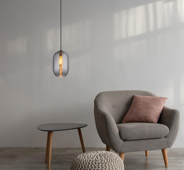 Globo Jefrey E27 Hängeleuchte 40W Schwarz Matt, Metall Ø20cm 15794H