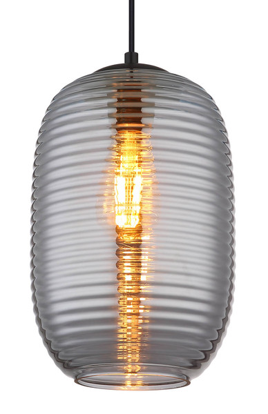 Globo Jefrey E27 Hängeleuchte 40W Schwarz Matt, Metall Ø20cm 15794H