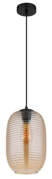 Globo Jefrey E27 Hängeleuchte 40W Schwarz Matt, Metall Ø20cm 15794HA