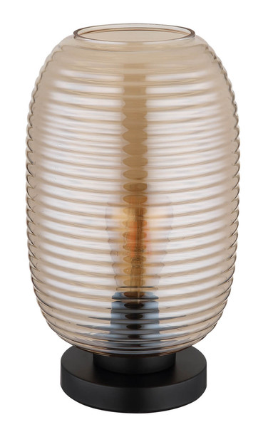 Globo Jefrey E27 Tischleuchte 40W Schwarz Matt, Metall Ø20cm 15794TA