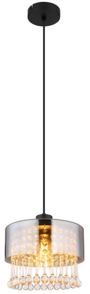 Globo Hendry E27 Hängeleuchte 15W Schwarz Matt, Metall Ø25cm 15884H1