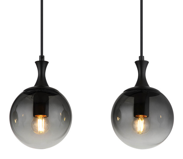 Globo Dalton E27 Hängeleuchte 4-fach 10W Schwarz Matt, Metall Ø15cm 15885-4H